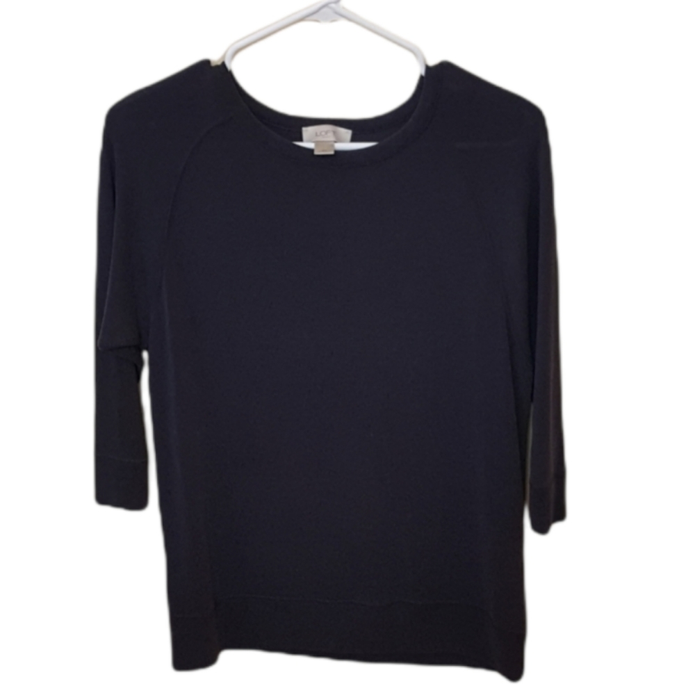 LOFT  Dark Blue mid arm light weight sweater